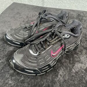 Women's 9 Nike Shox Running Athetlic Cross Training Shoe Black & Pink 343747-001